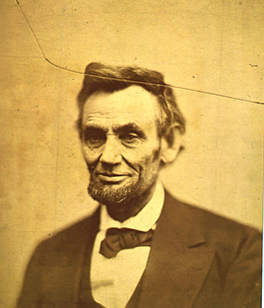 Lincoln "cracked plate" photo